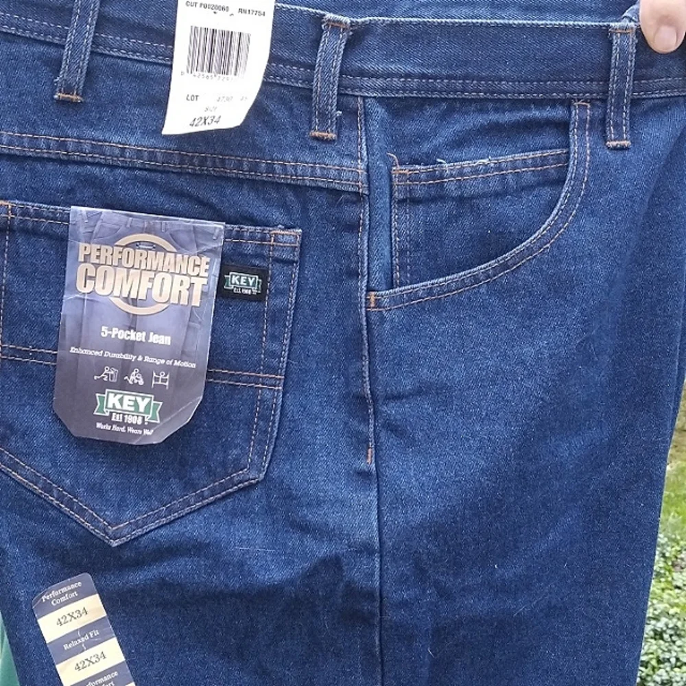 🆕NWT!! MEN'S KEY JEANS~ PERFORMANCE COMFORT RELAXED FIT~ SIZE 42×34 - Picture 11 of 11